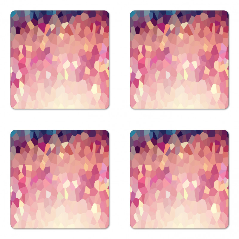 Abstract Blush Polygonal Coaster Set Of Four