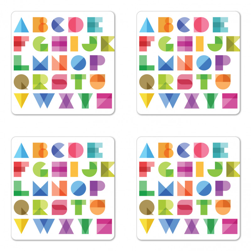 Educational Letters Art Coaster Set Of Four