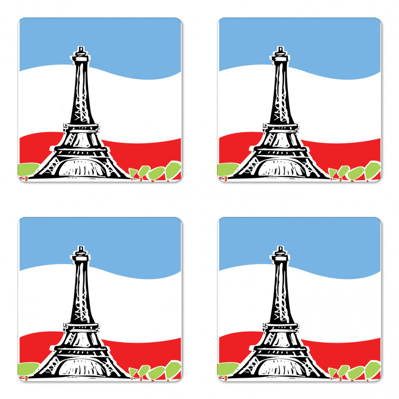 Famous French  Coaster Set Of Four