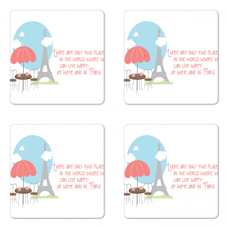 Scenery and Lettering Coaster Set Of Four