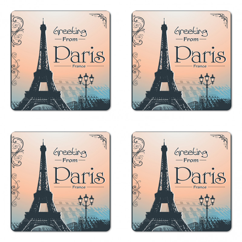 Greeting from Paris Coaster Set Of Four