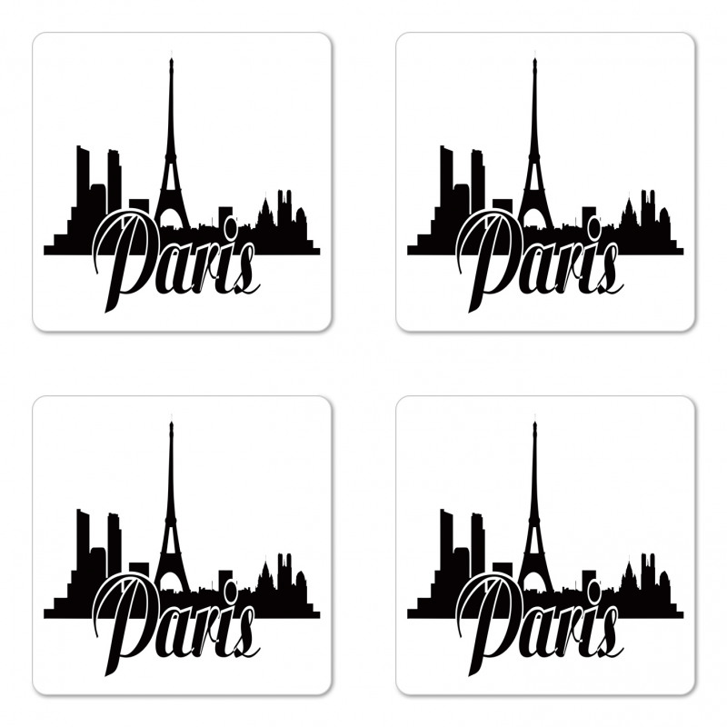 Paris and Cityscape Coaster Set Of Four