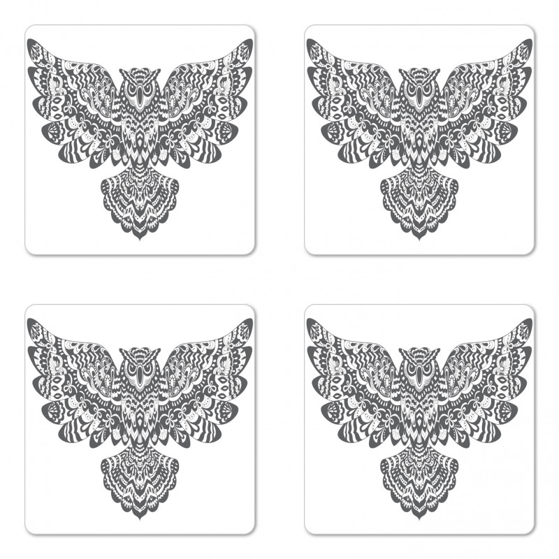 Monochrome Open Wings Coaster Set Of Four