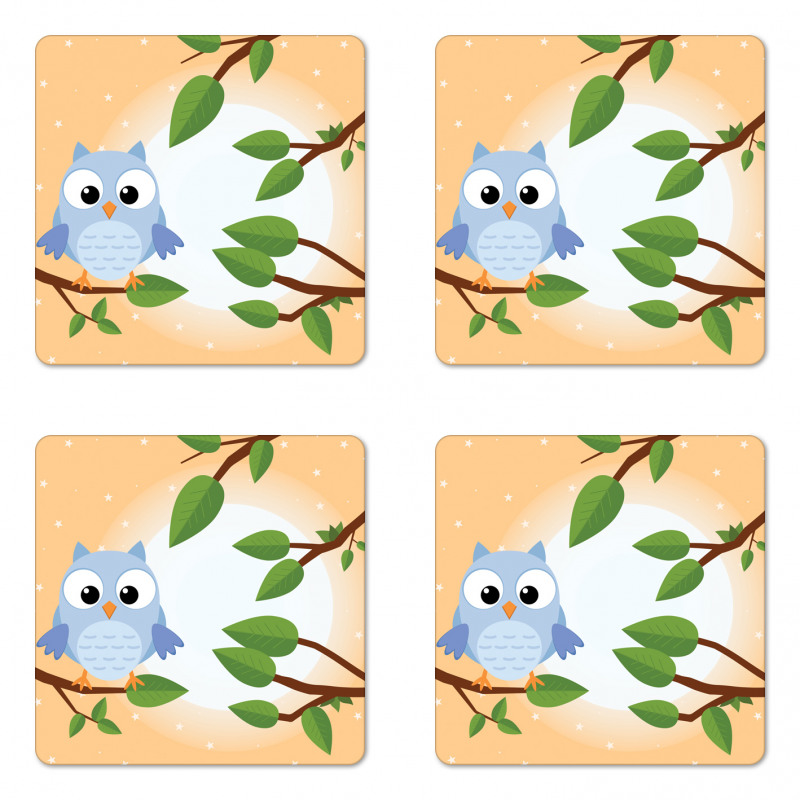 Creature on a Forest Tree Coaster Set Of Four