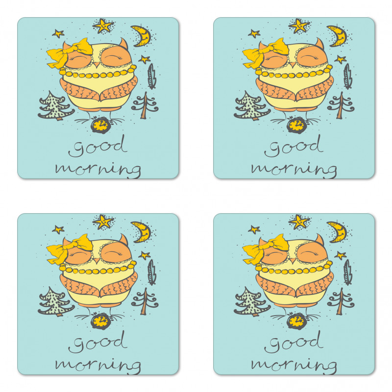 Morning Wake up Time Coaster Set Of Four