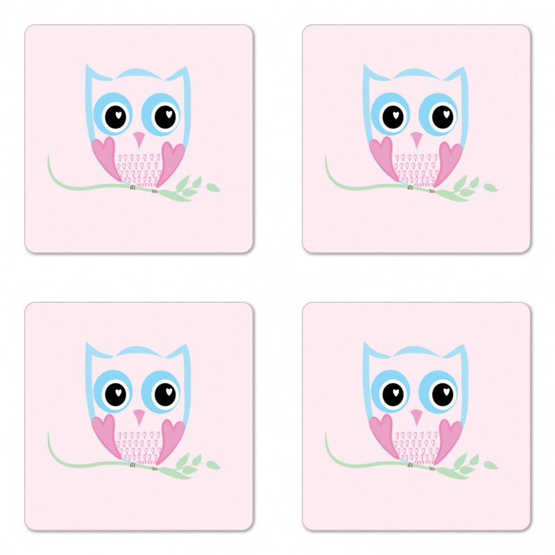 Forest Creature Doodle Coaster Set Of Four