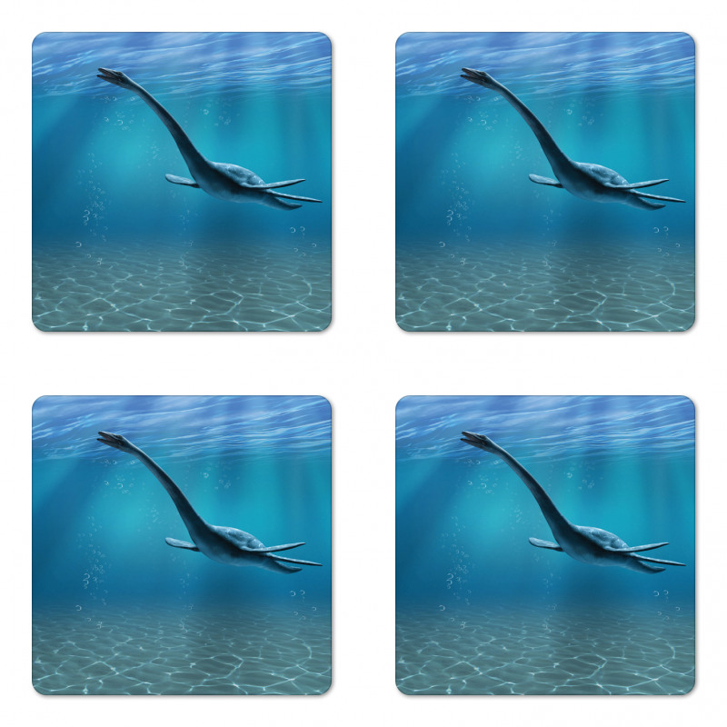 Aquatic Dinosaur Coaster Set Of Four