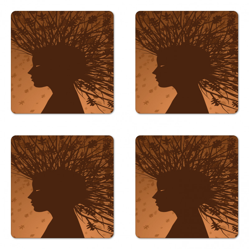 Autumnal Elements Hair Coaster Set Of Four