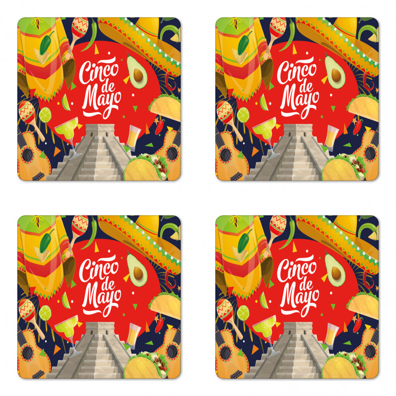 Mexico Celebration Coaster Set Of Four