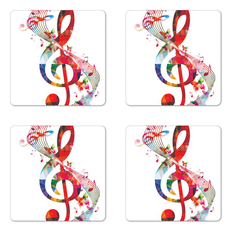Notes Rhythm Artwork Coaster Set Of Four