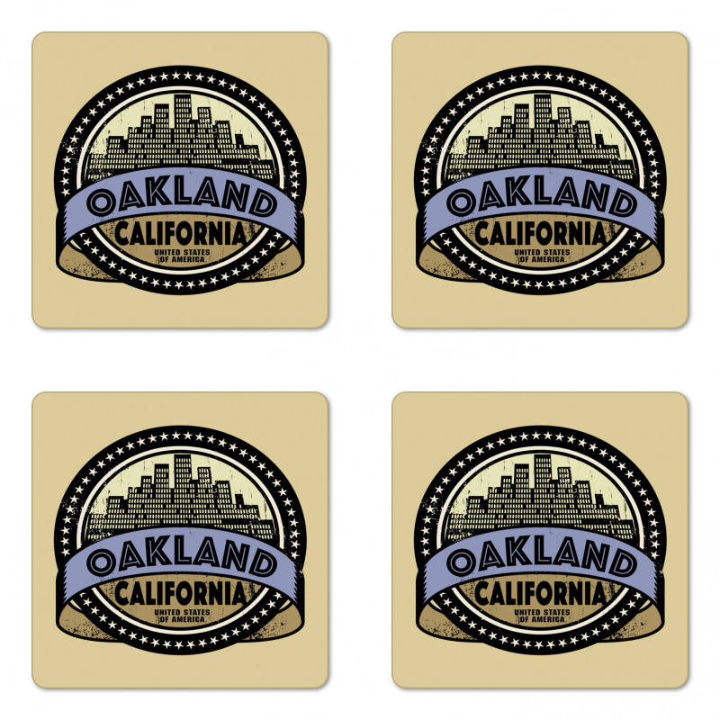 Round Symbolic Lettering Coaster Set Of Four