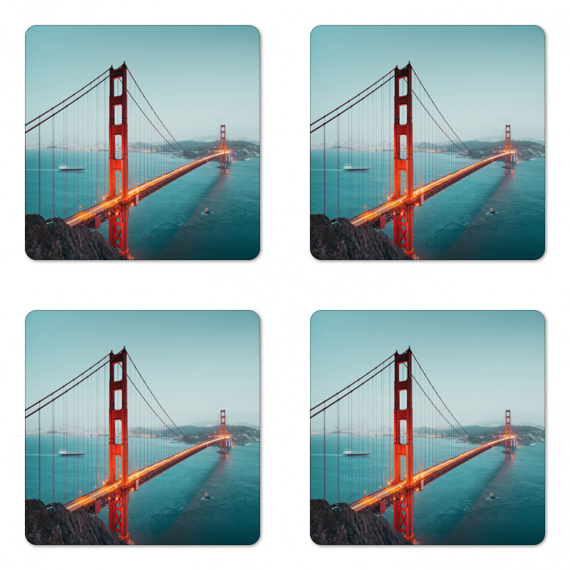 Panoramic Famous Bridge Coaster Set Of Four