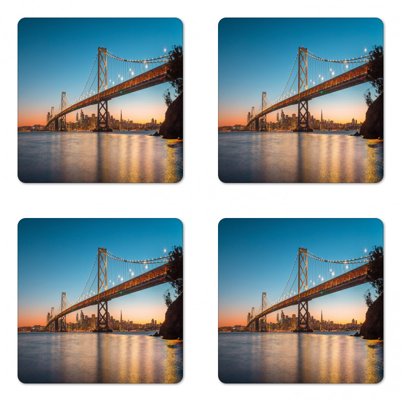 San Francisco Skyline View Coaster Set Of Four