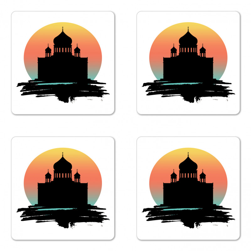 Slavic Architecture Art Coaster Set Of Four