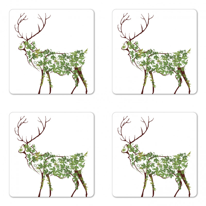 Garden Deer Celebration Coaster Set Of Four
