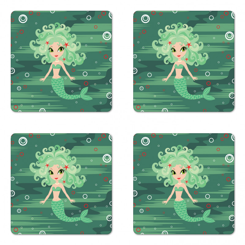 Starfish Sea Cartoon Coaster Set Of Four