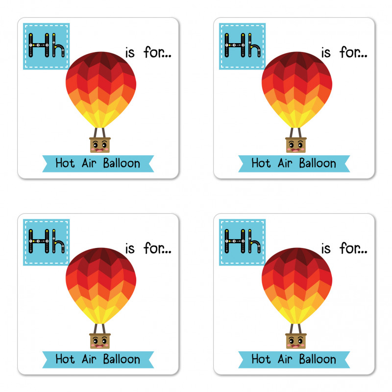 Education Alphabet Coaster Set Of Four