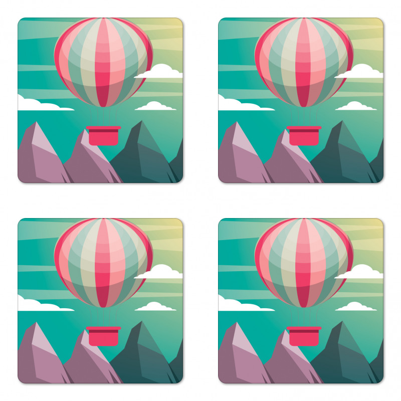 Polygonal Lines Coaster Set Of Four