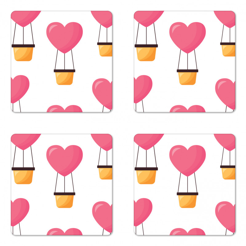 Heart Shaped Sky Coaster Set Of Four