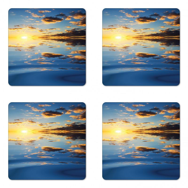 Tropical Vivid Scenery Coaster Set Of Four