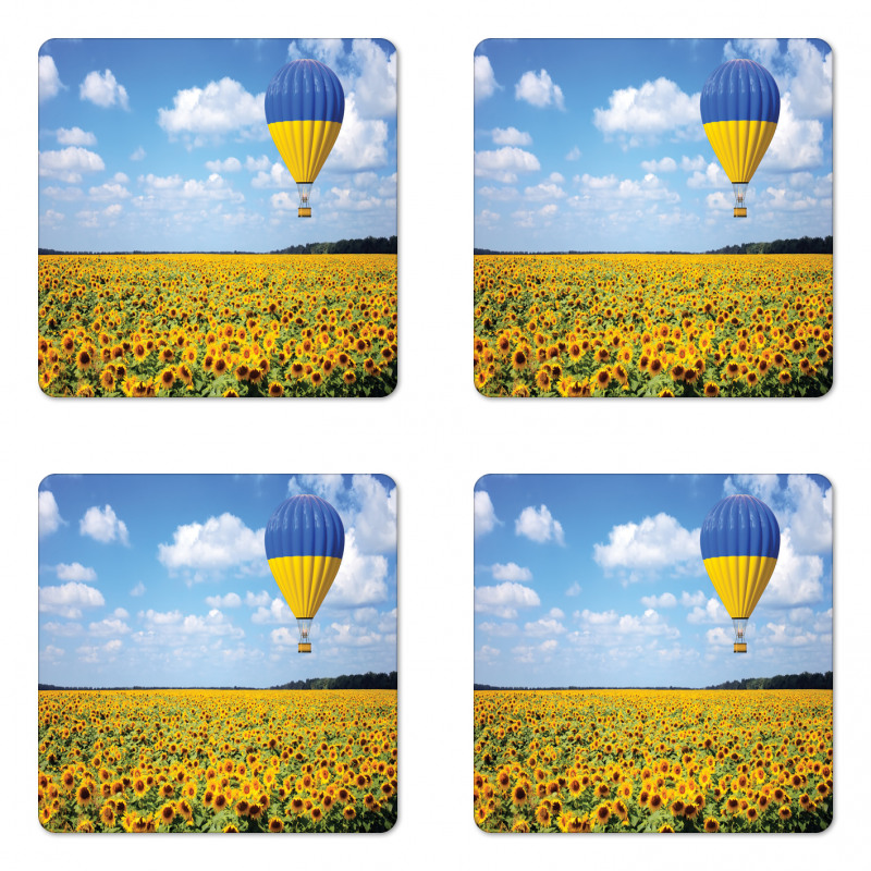 Sunflower Fields Coaster Set Of Four