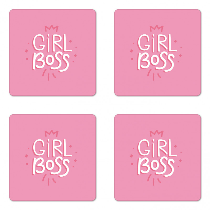 Feminine Pinkish Concept Coaster Set Of Four