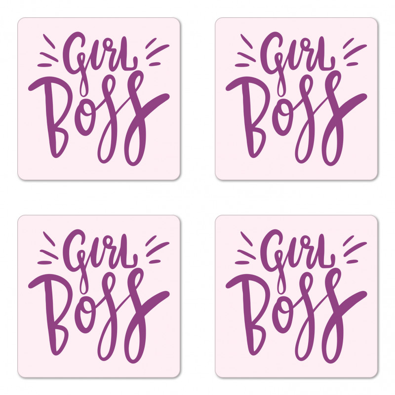 Motivational Feminine Art Coaster Set Of Four