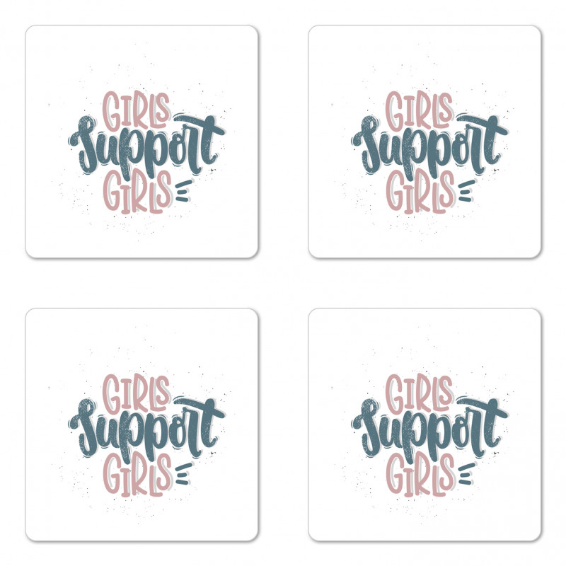 Girls Support Girls Texts Coaster Set Of Four