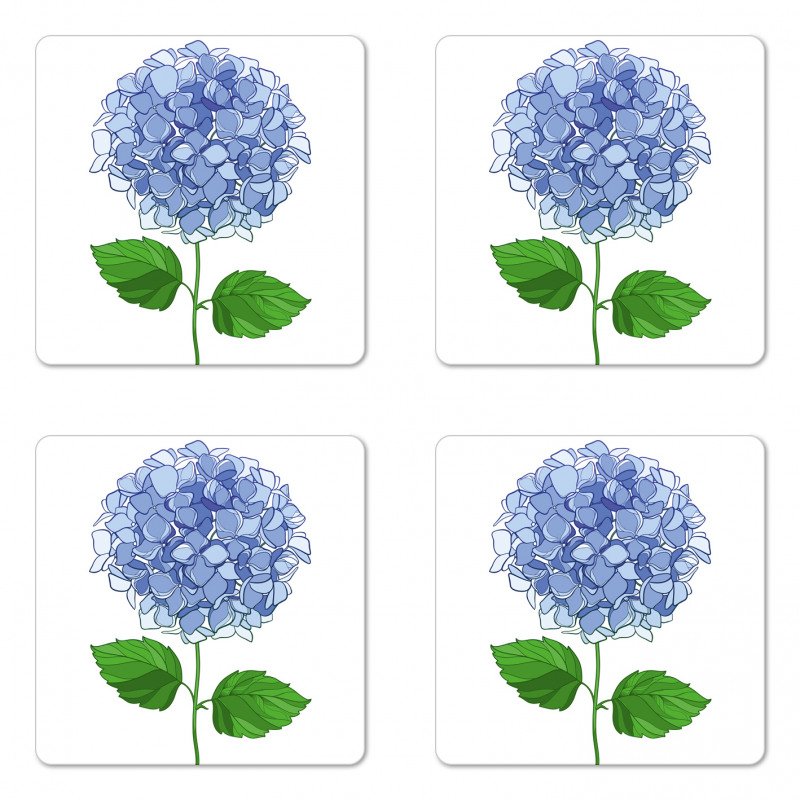 Simple Flower Blooms Coaster Set Of Four