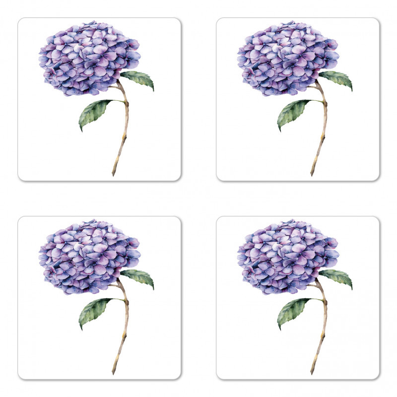 Fine Art Paint of Flower Coaster Set Of Four