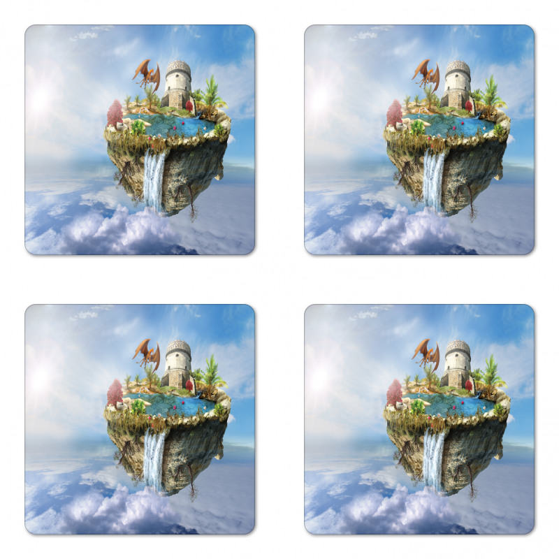 Dragon Castle Tower Coaster Set Of Four