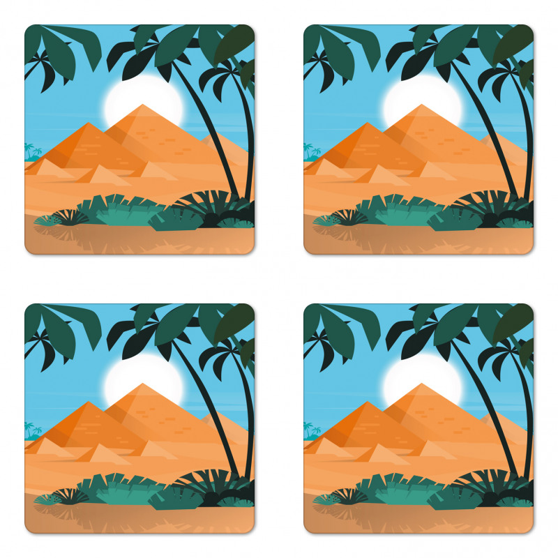 Desert and Pyramids Coaster Set Of Four