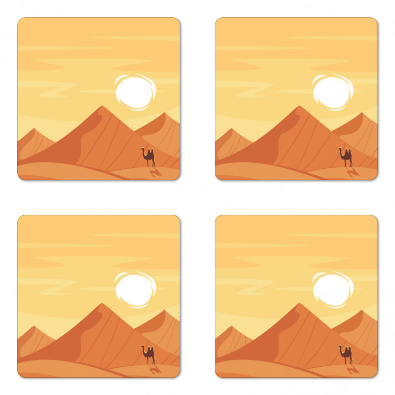 Hot and Drought Landscape Coaster Set Of Four