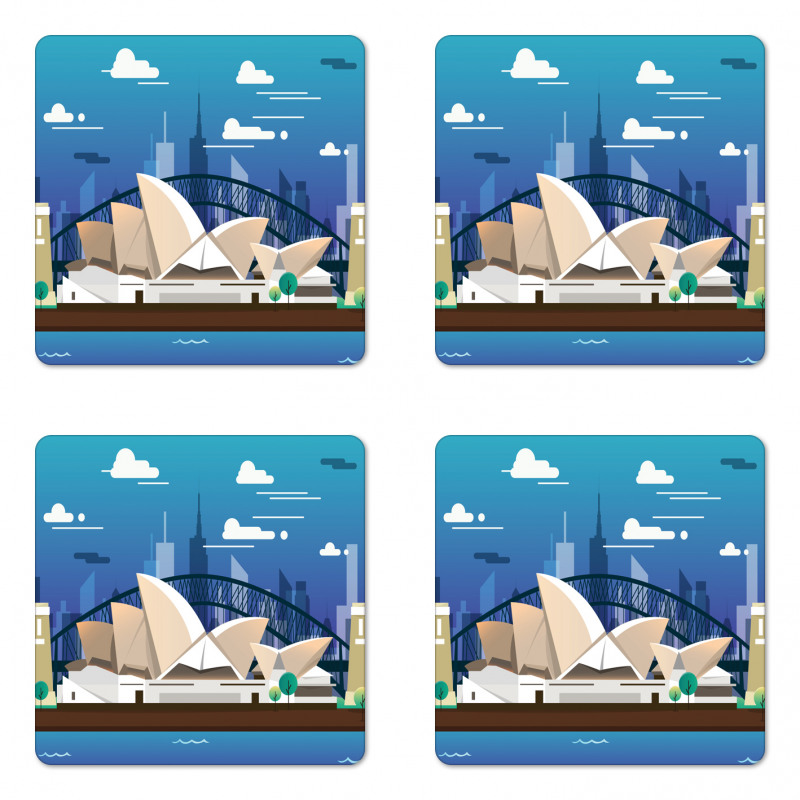 Sidney Opera House Bridge Coaster Set Of Four