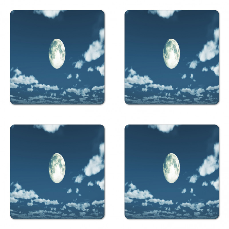 Fluffy Clouds Scattered Coaster Set Of Four