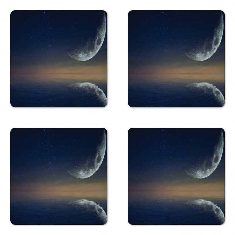 Moon Reflection on Water Coaster Set Of Four