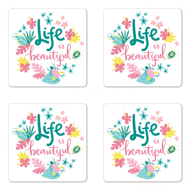 Floral Life Nature Coaster Set Of Four