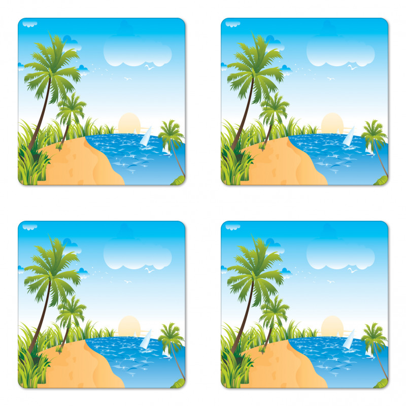 Summer Vibe Landscape Coaster Set Of Four