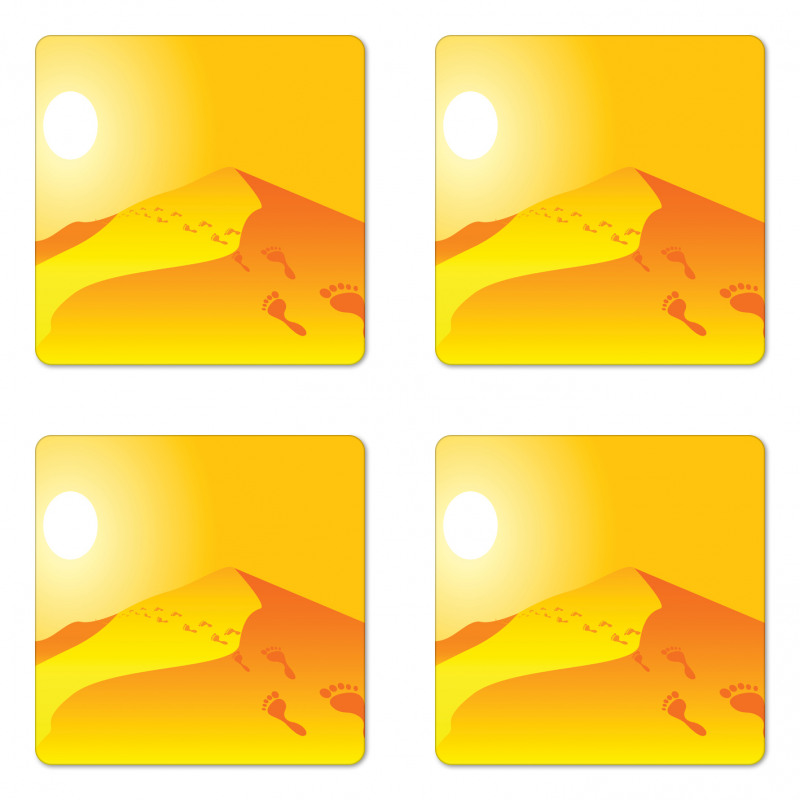 Sand Hills Sun and Footprints Coaster Set Of Four