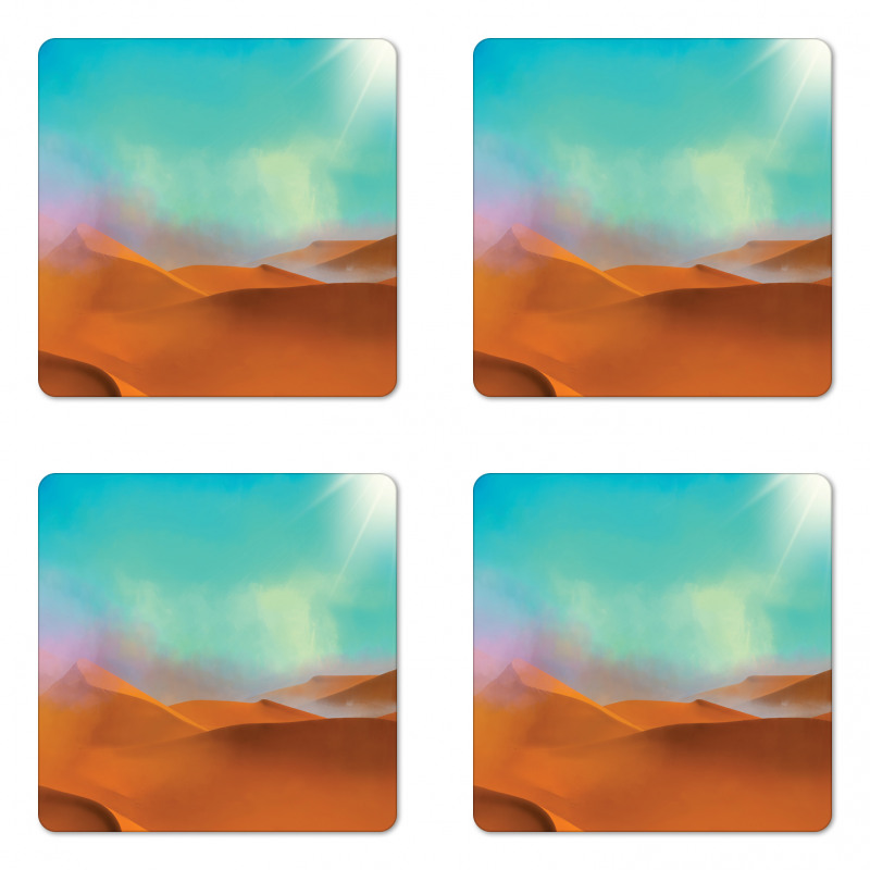 Fine Art Desert and Sky Scene Coaster Set Of Four