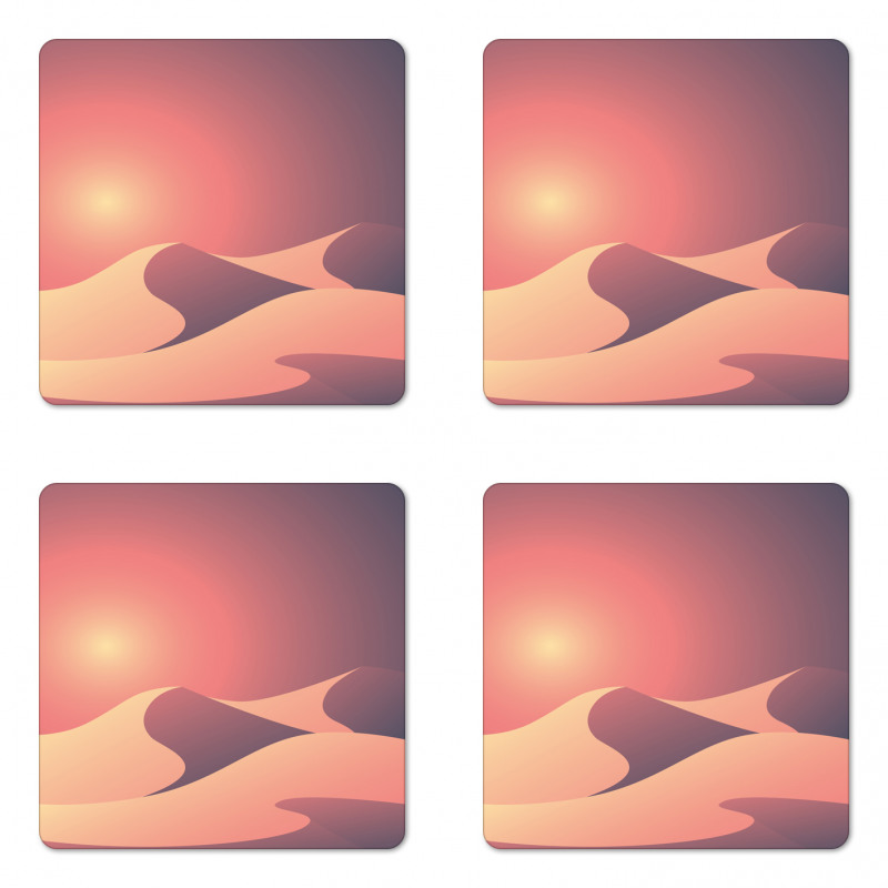 Warm Colors Sky and Desert Coaster Set Of Four