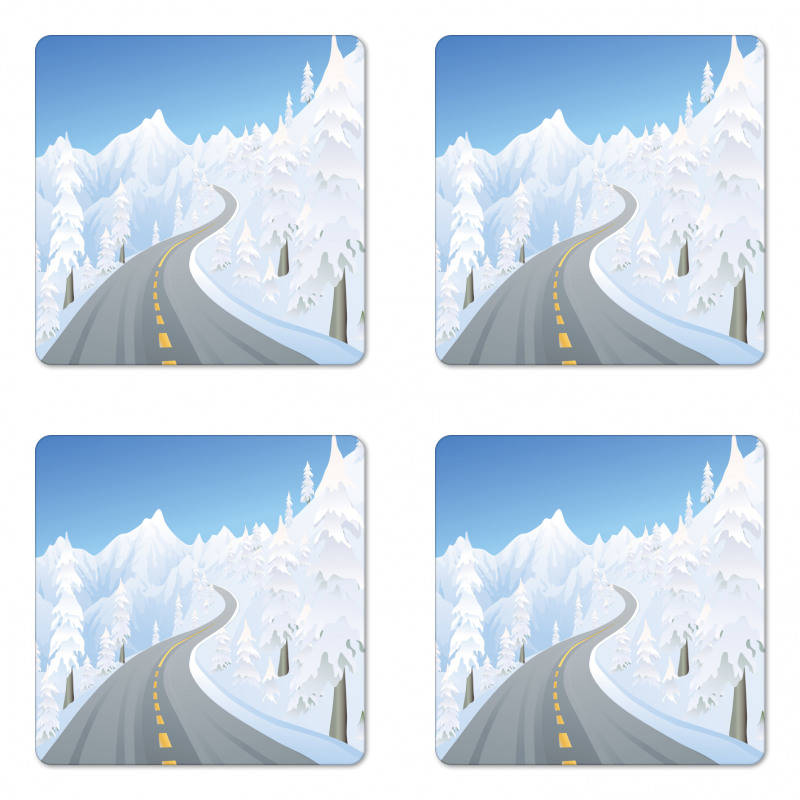 Road into the Mountains Coaster Set Of Four