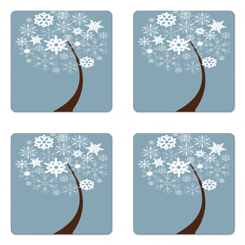 Snowflakes Formation Coaster Set Of Four