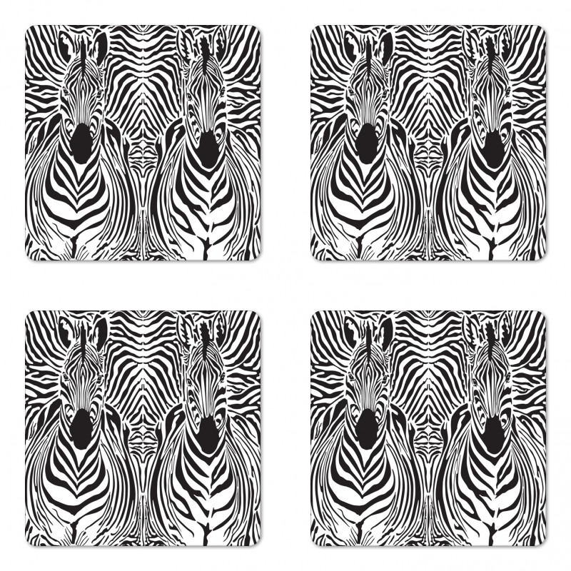 Safari Zebra Stripe Coaster Set Of Four