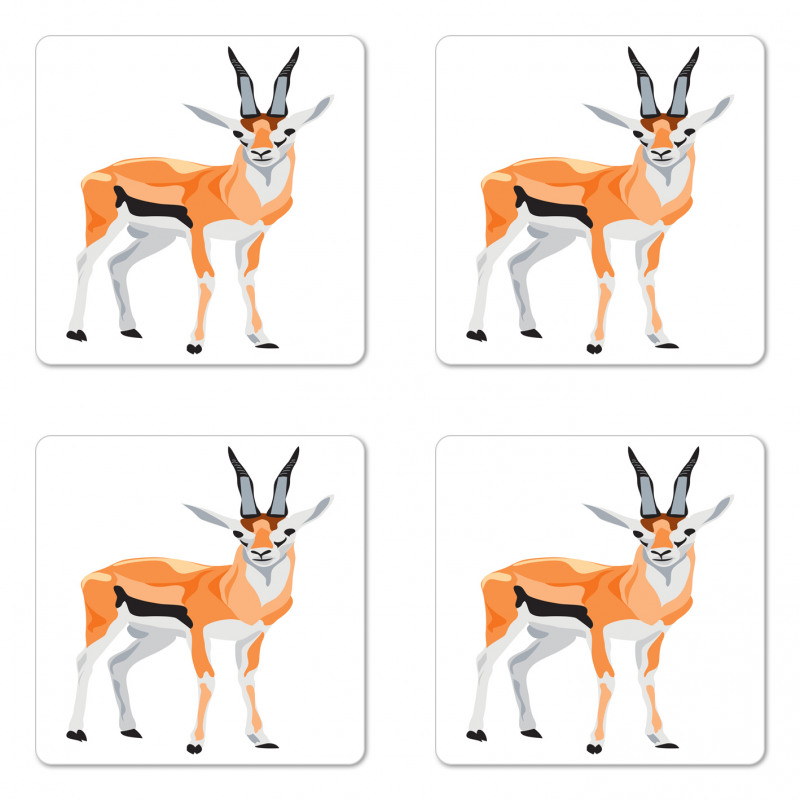 Thomson's Gazelle Cartoon Coaster Set Of Four