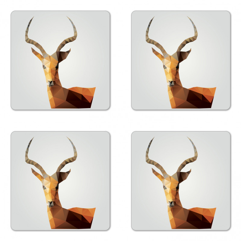 Low Poly Animal Portrait Coaster Set Of Four