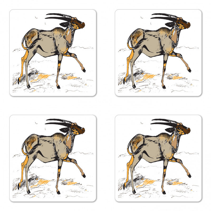 Animal Sketch Art Coaster Set Of Four