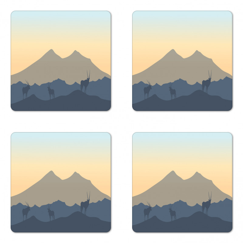 Hills with Open Sky Art Coaster Set Of Four