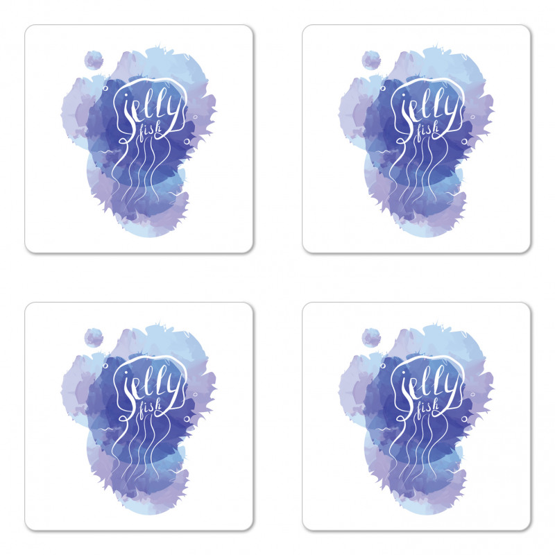 Abstract Paint Splash Coaster Set Of Four