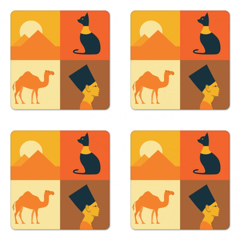 Camel Pyramids Coaster Set Of Four